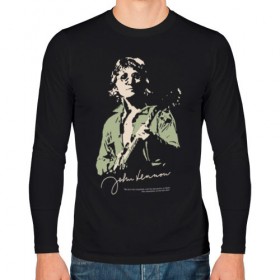 Мужской лонгслив хлопок с принтом Джон Леннон , 100% хлопок |  | активист | бас гитара | британский | гитара | губная гармоника | клавишные | композитор | музыкант | певец | писатель | поэт | рок | художник