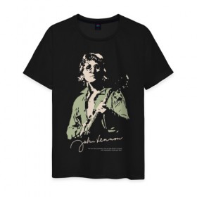 Мужская футболка хлопок с принтом Джон Леннон , 100% хлопок | прямой крой, круглый вырез горловины, длина до линии бедер, слегка спущенное плечо. | активист | бас гитара | британский | гитара | губная гармоника | клавишные | композитор | музыкант | певец | писатель | поэт | рок | художник