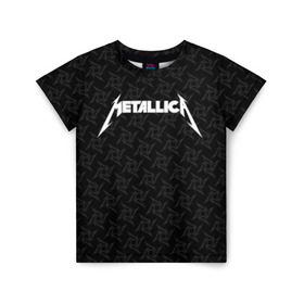 Детская футболка 3D с принтом METALLICA , 100% гипоаллергенный полиэфир | прямой крой, круглый вырез горловины, длина до линии бедер, чуть спущенное плечо, ткань немного тянется | matters metallica | music | nothing else | rock | trash metal | группа | металлика | музыка | музыканты | рок | трэш металл