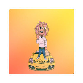 Магнит виниловый Квадрат с принтом Lil Pump - Flex Like Ouu , полимерный материал с магнитным слоем | размер 9*9 см, закругленные углы | Тематика изображения на принте: flex like ouu | gucci | gucci gang | hip hop | lil | lil pump | pump | rap | trap | гучи | гучи гэнг | лил | лил памп | насос | памп | рэп | трэп | хип хоп