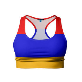 Женский спортивный топ 3D с принтом Армения. Флаг. , 82% полиэстер, 18% спандекс Ткань безопасна для здоровья, позволяет коже дышать, не мнется и не растягивается |  | армения | армянский | государство | знамя | кавказ | республика | символ | снг | ссср | страна | флаг