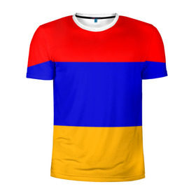 Мужская футболка 3D спортивная с принтом Армения. Флаг. , 100% полиэстер с улучшенными характеристиками | приталенный силуэт, круглая горловина, широкие плечи, сужается к линии бедра | армения | армянский | государство | знамя | кавказ | республика | символ | снг | ссср | страна | флаг