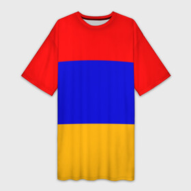 Платье-футболка 3D с принтом Армения. Флаг. ,  |  | армения | армянский | государство | знамя | кавказ | республика | символ | снг | ссср | страна | флаг