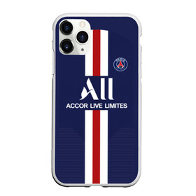 Чехол для iPhone 11 Pro Max матовый с принтом PSG Home 19-20 , Силикон |  | champions league | france | mbappe | neymar | psg | лига чемпионов | мбаппе | неймар | париж | псж | франция | чемпион