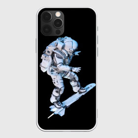 Чехол для iPhone 12 Pro Max с принтом Космонавт , Силикон |  | Тематика изображения на принте: astronaut | black | cool | man | skateboard | space | space suit | suit | астронавт | космонавт | космос | костюм | прикольный | скафандр | скейтборд | человек | черный