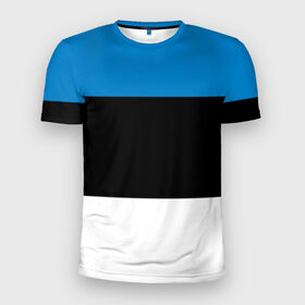 Мужская футболка 3D спортивная с принтом Эстония. Флаг. , 100% полиэстер с улучшенными характеристиками | приталенный силуэт, круглая горловина, широкие плечи, сужается к линии бедра | балтии | государство | прибалтика | республика | снг | ссср | страна | страны | эстония