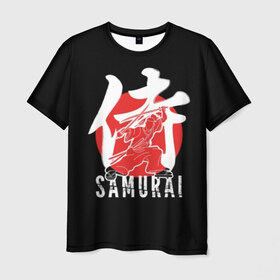 Мужская футболка 3D с принтом Samurai , 100% полиэфир | прямой крой, круглый вырез горловины, длина до линии бедер | black | dangerous | hieroglyph | japan | kimono | man | red | samurai | slogan | sun | sword | text | warrior | white | белый | воин | иероглиф | кимоно | красный | меч | мужчина | опасный | самурай | слоган | солнце | текст | черный | япония