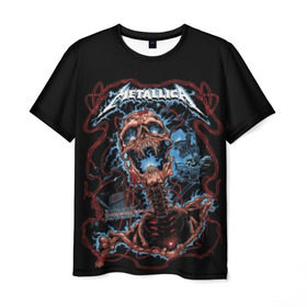 Мужская футболка 3D с принтом Metallica , 100% полиэфир | прямой крой, круглый вырез горловины, длина до линии бедер | metallica | группа | метал | металлика | музыка | песни | рок