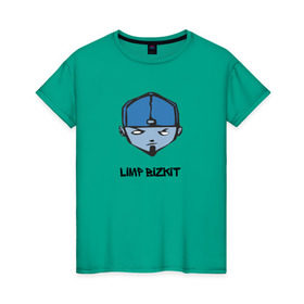 Женская футболка хлопок с принтом Limp Bizkit , 100% хлопок | прямой крой, круглый вырез горловины, длина до линии бедер, слегка спущенное плечо | dj lethal | американская | группа | джон отто | ню метал | рок | рэп | уэс борланд | фред дёрст