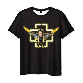 Мужская футболка 3D с принтом Rammstein , 100% полиэфир | прямой крой, круглый вырез горловины, длина до линии бедер | metallica | music | rammstein | rock | металл | металлика | музыка | раммштайн | рок | рок группа