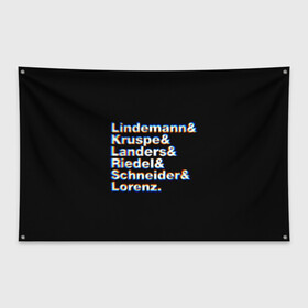 Флаг-баннер с принтом Rammstein , 100% полиэстер | размер 67 х 109 см, плотность ткани — 95 г/м2; по краям флага есть четыре люверса для крепления | rammstein | till lindemann | берлин | германия | металл | музыка | рамштайн | тилль линдеманн