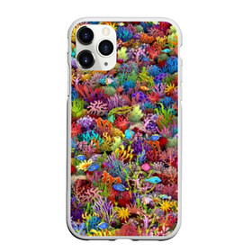 Чехол для iPhone 11 Pro Max матовый с принтом Коралловый риф , Силикон |  | Тематика изображения на принте: вода | дайвинг | кораллы | кораловый | коралы | море | морской | океан | подводный | рыба | рыбки