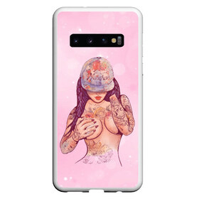 Чехол для Samsung Galaxy S10 с принтом Sexy girl , Силикон | Область печати: задняя сторона чехла, без боковых панелей | девушка | летняя | тату | татуировки | тело | тянка