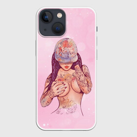 Чехол для iPhone 13 mini с принтом Sexy girl ,  |  | девушка | летняя | тату | татуировки | тело | тянка