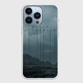 Чехол для iPhone 13 Pro с принтом DEATH STRANDING | DS ,  |  | Тематика изображения на принте: bridges | death stranding | fragile express | games | kojima | kojima productions | logo | ludens | игры | кодзима | лого | люденс