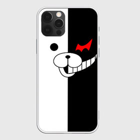 Чехол для iPhone 12 Pro Max с принтом MONOKUMA (КАПЮШОН) , Силикон |  | Тематика изображения на принте: anime | bear | black  white | danganronpa | kurokuma | monodam | monokuma | monomi | monotaro | pink | rabbit | school | shirokuma | аниме | главарь | мoноми | монокума | черно белый | школа