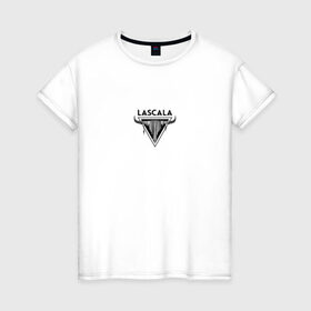Женская футболка хлопок с принтом lascala 2 , 100% хлопок | прямой крой, круглый вырез горловины, длина до линии бедер, слегка спущенное плечо | lascala