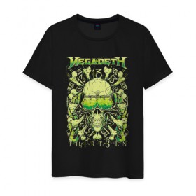 Мужская футболка хлопок с принтом Megadeth , 100% хлопок | прямой крой, круглый вырез горловины, длина до линии бедер, слегка спущенное плечо. | американская | группа | дэйв мастейн | кико лоурейро | марти фридман | метал | треш метал | трэш | хеви метал