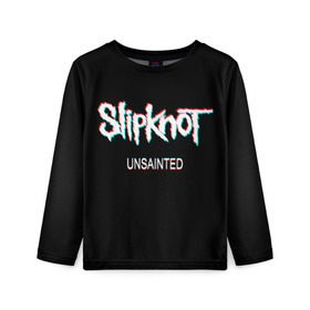 Детский лонгслив 3D с принтом Slipknot Unsainted , 100% полиэстер | длинные рукава, круглый вырез горловины, полуприлегающий силуэт
 | Тематика изображения на принте: 2019 | metal | music | new | rock | single | slipknot | unsainted