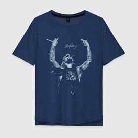 Мужская футболка хлопок Oversize с принтом Майк Портной , 100% хлопок | свободный крой, круглый ворот, “спинка” длиннее передней части | dream theater | michael stephen portnoy | американский | барабанщик виртуоз