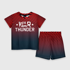 Детский костюм с шортами 3D с принтом War thunder ,  |  | war thunder | war thunder 2019 | war thunder лучшие | war thunder самолеты | war thunder танки | вар тандер | гром войны | игра war thunder | купить футболку war thunder | футболки war thunder