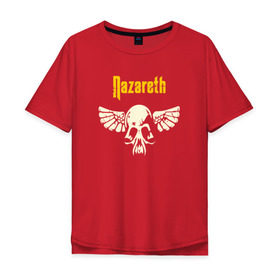 Мужская футболка хлопок Oversize с принтом Nazareth , 100% хлопок | свободный крой, круглый ворот, “спинка” длиннее передней части | маккаферти | мэнни чарлтон | рок группа | уильям дэниел | шотландская