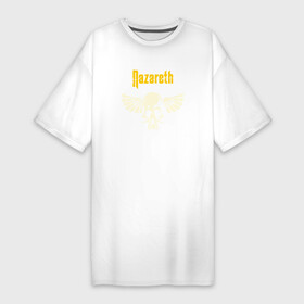 Платье-футболка хлопок с принтом Nazareth ,  |  | маккаферти | мэнни чарлтон | рок группа | уильям дэниел | шотландская