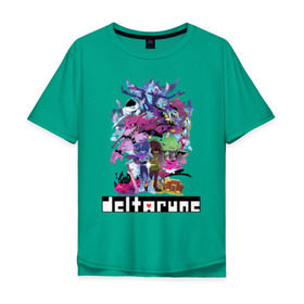 Мужская футболка хлопок Oversize с принтом Deltarune , 100% хлопок | свободный крой, круглый ворот, “спинка” длиннее передней части | Тематика изображения на принте: deltarune | game | pattern | undyne | арт | арты | герои игры | дельта руны | дельтарун | детям | запечатка | игра | игровая | крис | патерн | персонажи | стиль | яркая