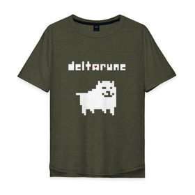 Мужская футболка хлопок Oversize с принтом DELTARUNE , 100% хлопок | свободный крой, круглый ворот, “спинка” длиннее передней части | delta r | delta rune | deltarune | deltarune 2 | deltarune сердце | дельта | дельта руна | дельтаран.