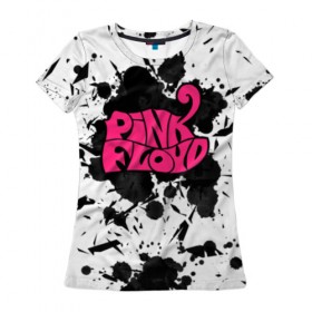 Женская футболка 3D с принтом PINK FLOYD , 100% полиэфир ( синтетическое хлопкоподобное полотно) | прямой крой, круглый вырез горловины, длина до линии бедер | pink floyd | pink floyd another | pink floyd logo. | pink floyd the wall | группа pink floyd | пинк флойд