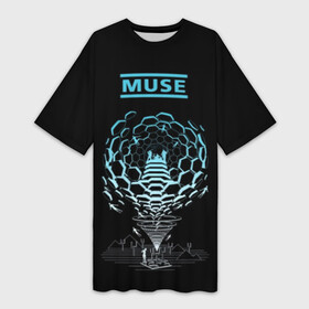 Платье-футболка 3D с принтом Muse ,  |  | alternative | british | men | muse | music | progressive | rock | rock band | space rock | symphonic | three | trio | uk | альтернативный | британская | великобритания | до | крис уолстенхолм | мужчины | муза | музыка | мэттью беллами