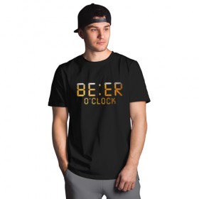 Футболка хлопок Оверсайз с принтом Время пить пиво , 100% хлопок | свободный крой, круглый ворот, “спинка” длиннее передней части | beer