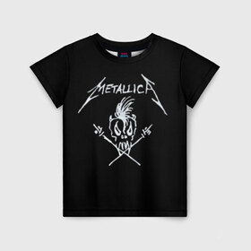 Детская футболка 3D с принтом Metallica , 100% гипоаллергенный полиэфир | прямой крой, круглый вырез горловины, длина до линии бедер, чуть спущенное плечо, ткань немного тянется | metallica | rock | атрибутика | группа | джеймс хетфилд | концерт | мерч | метал | металика | металлика | музыка | музыкант | рок | рок группа | рок музыка | рокер | тур | череп