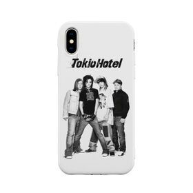 Чехол для iPhone X матовый с принтом Tokio Hotel , Силикон | Печать на задней стороне чехла, без боковой панели | alternative rock | band | bill kaulitz | boys | german | hotel | music | pop rock | powerpop | synthpop | tokyo | tom ka | альтернативный рок | билл каулитц | георг листинг | группа | густав шефер | мальчики | музыка | немецкая | отель | пауэр поп