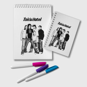 Блокнот с принтом Tokio Hotel , 100% бумага | 48 листов, плотность листов — 60 г/м2, плотность картонной обложки — 250 г/м2. Листы скреплены удобной пружинной спиралью. Цвет линий — светло-серый
 | alternative rock | band | bill kaulitz | boys | german | hotel | music | pop rock | powerpop | synthpop | tokyo | tom ka | альтернативный рок | билл каулитц | георг листинг | группа | густав шефер | мальчики | музыка | немецкая | отель | пауэр поп