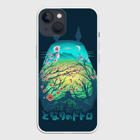 Чехол для iPhone 13 с принтом Totoro ,  |  | anime | forest | meme | my neighbor | protectors | tokyo | totoro | аниме | гибли | иероглиф | манга | миядзаки | мой сосед | стиль | тоторо | фентези | хаяо | япония