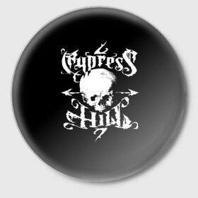 Значок с принтом Cypress Hill ,  металл | круглая форма, металлическая застежка в виде булавки | b real | cypress hill | dj muggs | eric bobo | sen dog | альтернативный рэп | американская | гангста рэп | кипарисовый | лос анджелес | музыка | ню метал | рэп метал | рэп рок | рэпкор | сен дог | сша | хип хоп