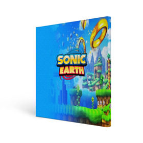 Холст квадратный с принтом SONIC EARTH , 100% ПВХ |  | hedgehog | metal sonic | silver | silver the hedgehog | sonic | sonic boom | sonic the hedgehog | ёж сонник | игры | соник | фильмы