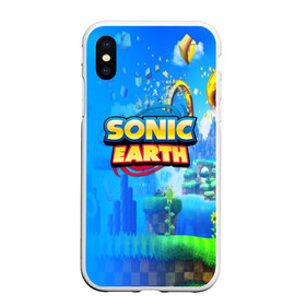 Чехол для iPhone XS Max матовый с принтом SONIC EARTH , Силикон | Область печати: задняя сторона чехла, без боковых панелей | hedgehog | metal sonic | silver | silver the hedgehog | sonic | sonic boom | sonic the hedgehog | ёж сонник | игры | соник | фильмы