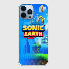 Чехол для iPhone 13 Pro Max с принтом SONIC EARTH ,  |  | Тематика изображения на принте: hedgehog | metal sonic | silver | silver the hedgehog | sonic | sonic boom | sonic the hedgehog | ёж сонник | игры | соник | фильмы