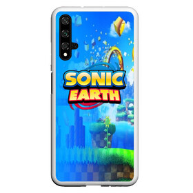 Чехол для Honor 20 с принтом SONIC EARTH , Силикон | Область печати: задняя сторона чехла, без боковых панелей | Тематика изображения на принте: hedgehog | metal sonic | silver | silver the hedgehog | sonic | sonic boom | sonic the hedgehog | ёж сонник | игры | соник | фильмы