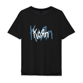 Мужская футболка хлопок Oversize с принтом Korn , 100% хлопок | свободный крой, круглый ворот, “спинка” длиннее передней части | korn | koяn | джонатан дэвис | корн | ню метал | нюметал | рок