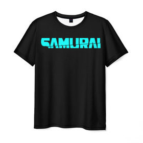 Мужская футболка 3D с принтом Cyber Samurai , 100% полиэфир | прямой крой, круглый вырез горловины, длина до линии бедер | 2077 | cd | cyber | cyberpunk2077 | game | keanu | mem | project | punk | red | reeves | suberpunk | игра | киану | кибер | киберпанк | мем | панк | ривз