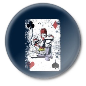 Значок с принтом The Joker Card ,  металл | круглая форма, металлическая застежка в виде булавки | card | cards | david blaine | easy | joker | magic | playing | revealed | tricks | tutorial | джокер | дэвид блейн | играть | карты | легко | магия | показал | трюки | учебник