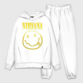 Мужской костюм хлопок OVERSIZE с принтом NIRVANA (НА СПИНЕ) ,  |  | Тематика изображения на принте: nirvana | альтернативный рок | гранж | группа | курт кобейн | логотип нирвана | музыка | нирвана | песни | рок