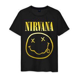 Мужская футболка хлопок с принтом NIRVANA (НА СПИНЕ) , 100% хлопок | прямой крой, круглый вырез горловины, длина до линии бедер, слегка спущенное плечо. | nirvana | альтернативный рок | гранж | группа | курт кобейн | логотип нирвана | музыка | нирвана | песни | рок