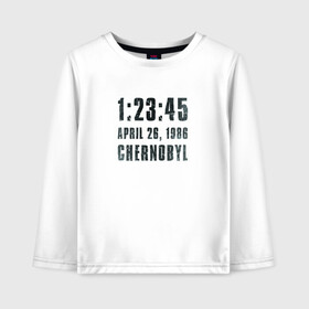 Детский лонгслив хлопок с принтом Чернобыль 15 , 100% хлопок | круглый вырез горловины, полуприлегающий силуэт, длина до линии бедер | 2019 | chernobyl | hbo | pripyat | припять | сериал | чернобыль