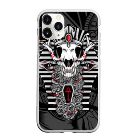 Чехол для iPhone 11 Pro Max матовый с принтом Anubis - dead god , Силикон |  | Тематика изображения на принте: anubis | dog | egypt | flowers | god | head | божество | голова | змеи | клыки | рога | собака | цветы