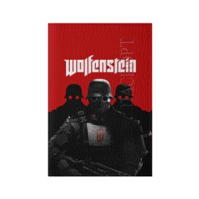Обложка для паспорта матовая кожа с принтом Wolfenstein , натуральная матовая кожа | размер 19,3 х 13,7 см; прозрачные пластиковые крепления | cyberpilot | new colossus | new order | old blood | wolfenstein | youngblood | игры