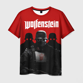 Мужская футболка 3D с принтом Wolfenstein , 100% полиэфир | прямой крой, круглый вырез горловины, длина до линии бедер | cyberpilot | new colossus | new order | old blood | wolfenstein | youngblood | игры